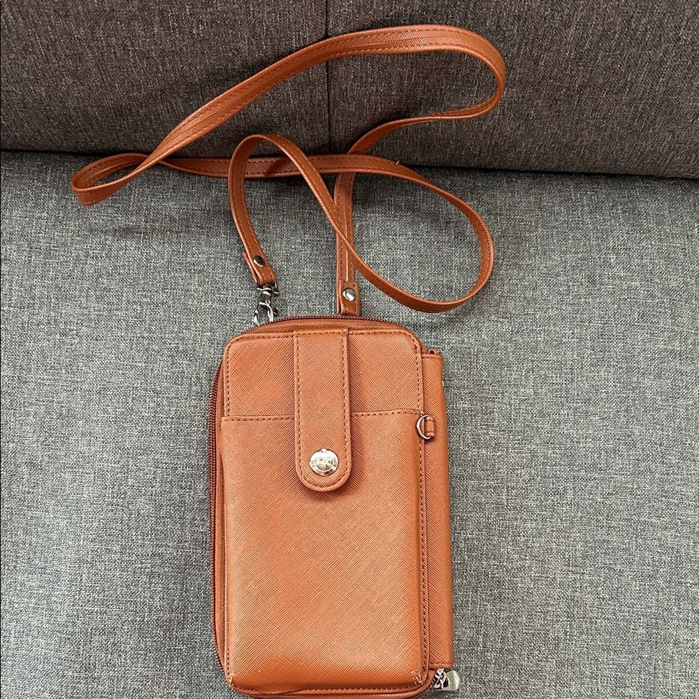 Tan Clutch Wristlet